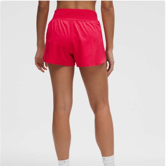 Lululemon Fast and Free High-Rise Classic-Fit Split Short 3" Red Glow (NWT) - Picture 3 of 9
